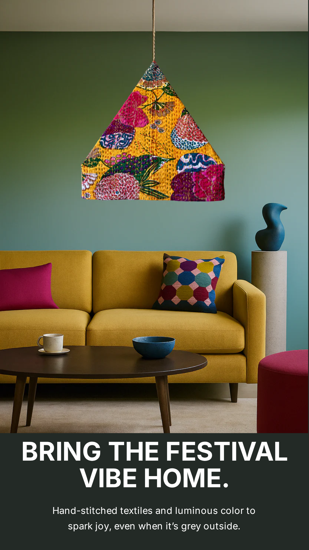 PYRAMID FESTIVAL LIGHTS - GOLD - Hanging Pendant Lights with Dimmer cord