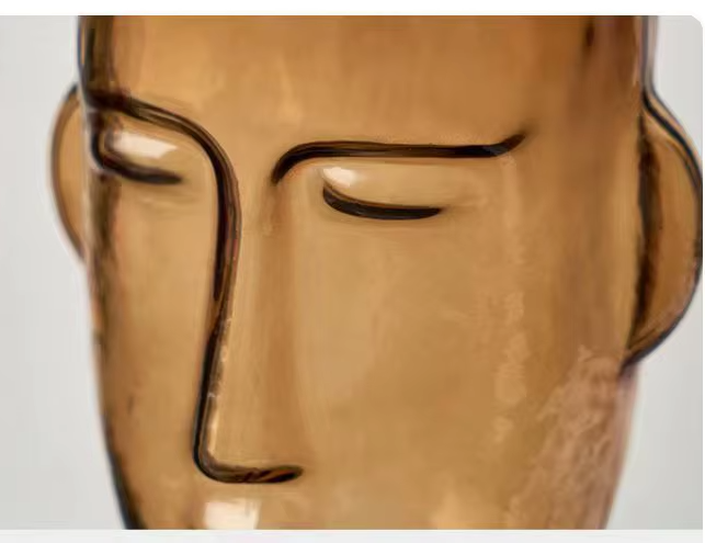 MODI BODHI Glass Face Vase - Amber or Gray