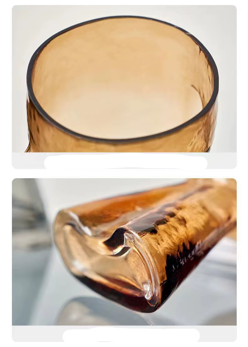 MODI BODHI Glass Face Vase - Amber or Gray