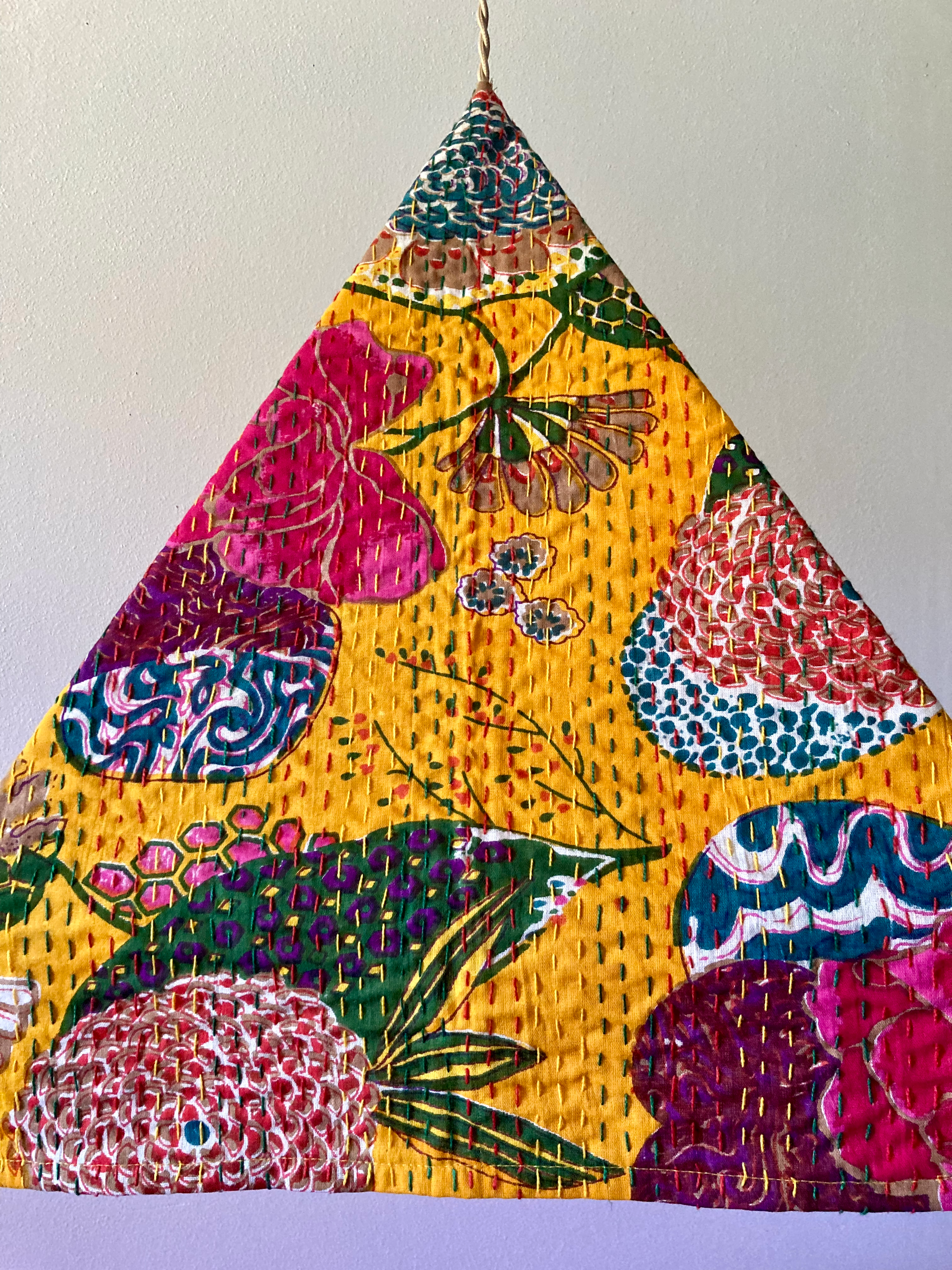 PYRAMID FESTIVAL LIGHTS - GOLD - Hanging Pendant Lights with Dimmer cord