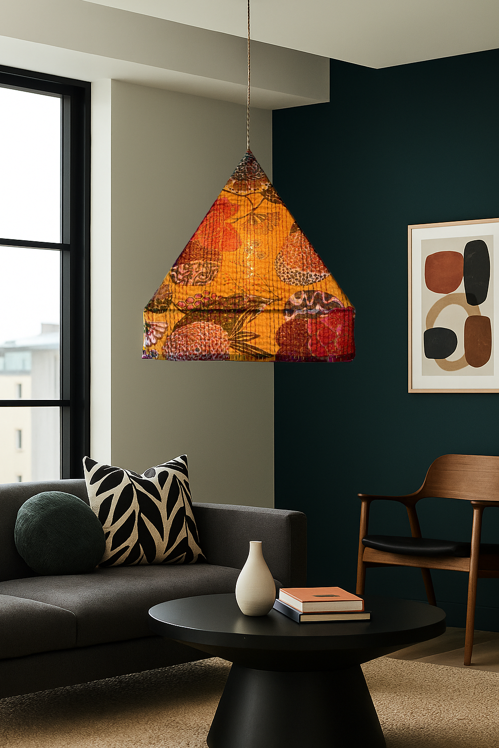 PYRAMID FESTIVAL LIGHTS - GOLD - Hanging Pendant Lights with Dimmer cord