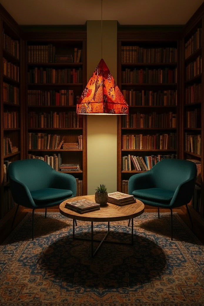 PYRAMID FESTIVAL LIGHTS - TANGERINE - Hanging Pendant Lights with Dimmer cord